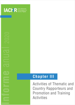 ACTIVITIES OF THE THEMATIC AND COUNTRY RAPPORTEURSHIPS AND PROMOTION AND TRAINING ACTIVITIES