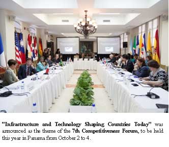 Panam elige Infraestructura y Tecnologa como el tema del Sptimo Foro de Competitividad de las Amricas