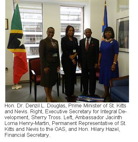 Prime Minister of St. Kitts and Nevis thanks OAS for Support 
