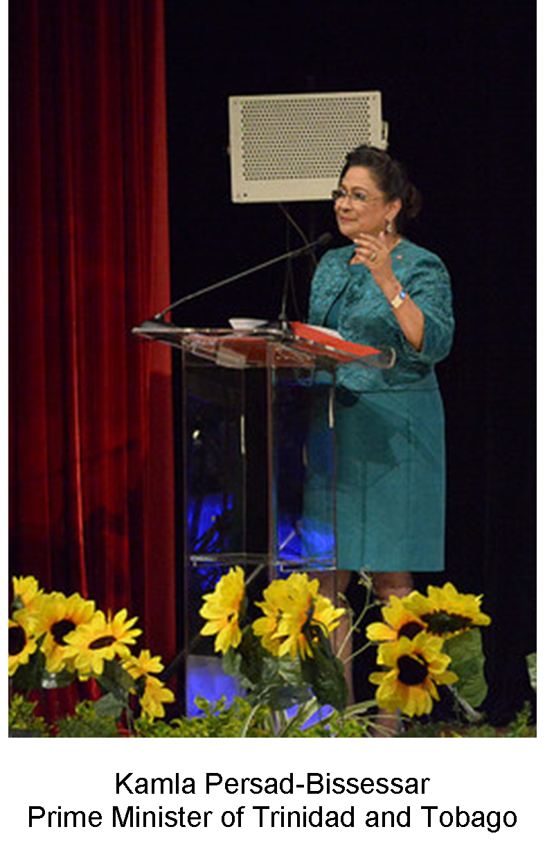 The Honourable Kamla Persad-Bissessar, S.C. Prime Minister of Trinidad and Tobago