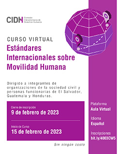 Curso Virtual sobre Estándares Interamericanos sobre Movilidad Humana