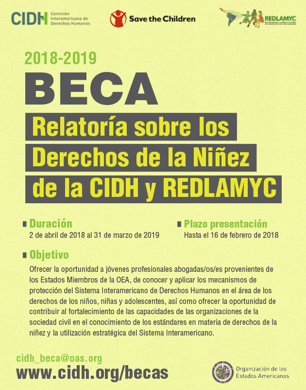 Relatora sobre los derechos de la Niez y REDLAMYC 2018-2019