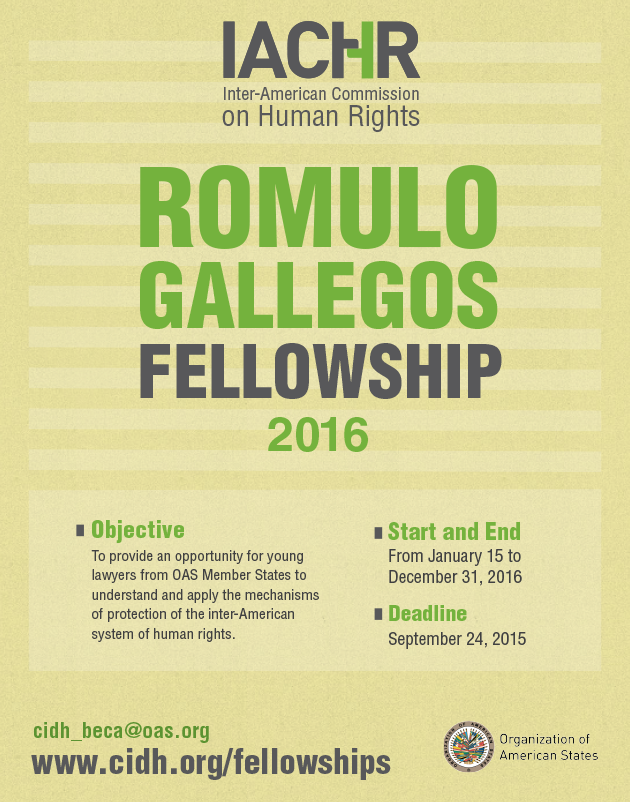 Romulo Gallegos Fellowship 2016