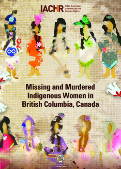 Missing and Murdered Indegenous Women in British Columbia, Canada