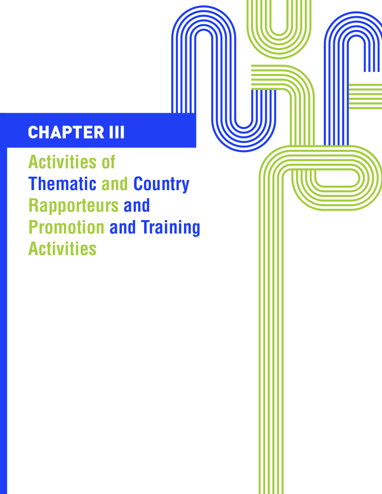 Activities of thematic and country rapporteurs and promotion and training activities