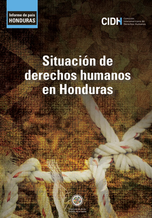 Tapa del informe de la CIDH, Situacion de derechos humanos en Honduras