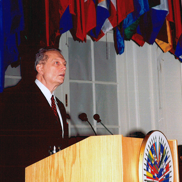 Ambassador Luigi R. Einaudi, Hall of the Americas, OAS.