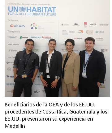 Beneficiarios de la OEA y de los EE.UU. procedentes de Costa Rica, Guatemala y los EE.UU. presentaron su experiencia en Medellín.