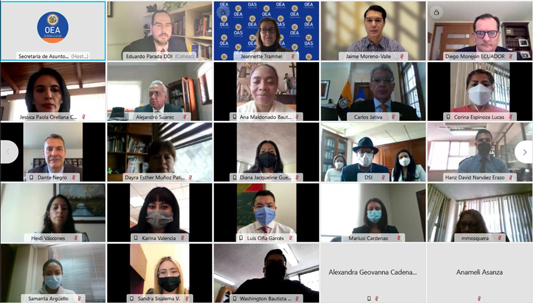 OAS completed its 1st virtual course on Inter-American Law for the Diplomatic Academy of Ecuador