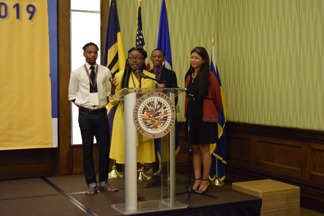 Youth Presentation at the  Closing at the first Caribbean Youth Forum on Drug Use Prevention, at the Hilton Barbados, Oct 21, 2019