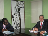 The Rapporteur on the Rights of Persons Deprived of Liberty of the IACHR, Rodrigo Escobar Gil, offers a workshop on Principles and Best Practices during his visit to Suriname in May 2011