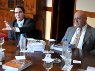 The Rapporteur on the Rights of Persons Deprived of Liberty, Rodrigo Escobar Gil, meets authorities of the Servicio Penitenciario Bonaerense during the visit to Argentina in June 2010.