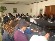 La delegación de la CIDH en reunión con sindicalistas en La Paz, Bolivia. Crédito: Leonardo Hidaka