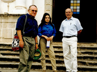 Osvaldo Kreimer, entonces Comisionado de la CIDH, Verónica Gomez y  David Padilla, Secretario Ejecutivo Adjunto, en Guatemala. Crédito: Archivo CIDH 