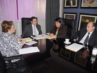 La delegación de la CIDH se reunió con magistrados de la Corte Suprema de Justicia de Honduras al inicio y al cierre de la visita a Honduras de agosto de 2009. Crédito: Cortesía de la Corte Suprema de Justicia de Honduras.