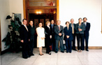 En Guatemala en 2004, la Relatora Susana Villarán y la delegación de la CIDH junto al ex Vicepresidente Guatemala, Eduardo Stein, y otros representnates del Gobierno.