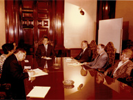 Oficina de trabajo de la CIDH durante la visita. Crédito: Archivo CIDH