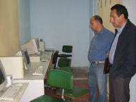El Relator Florentín Meléndez visita el centro de computación para internos en el “Complexo do Tatuapé” de FEBEM, en la ciudad de São Paulo.