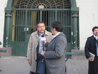 El Relator Florentín Meléndez ofrece declaraciones a la prensa tras la visita de observación a una penitenciaría en Chile