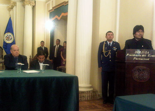 Secretario General de la OEA y Presidente de Bolivia firmaron acuerdos para promover una gestión pública efectiva
