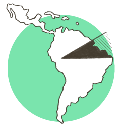 Map of Central and South America and the Caribbean