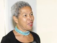 Sheila Walker es directora ejecutiva de Afrodiaspora está en la foto durante la conferencia
