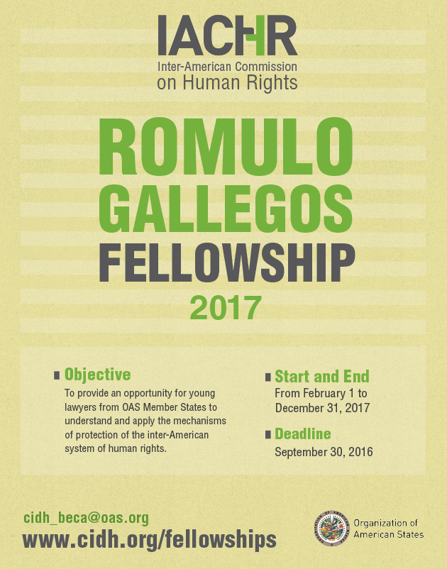 Romulo Gallegos Fellowship 2017