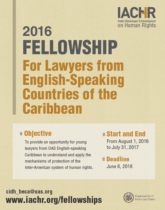 Fellowship for Lawyers from English-Speaking Countries of the Caribbean
