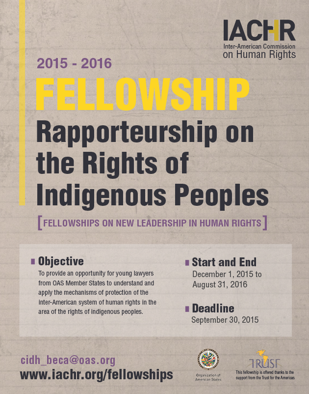 Fellowship for Rapporteurship on the Rights of Indigenous Peoples