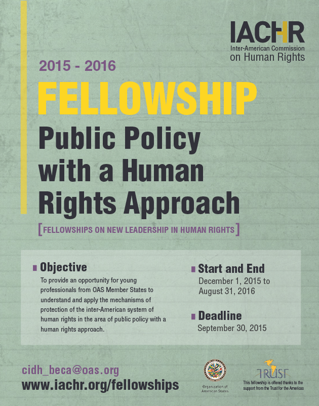 Fellowship on Public Policy with a Human Rights Approach from the Work of the IACHR
