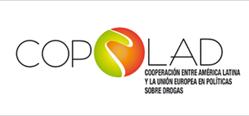COPOLAD Logo - Where the O is a green and orange circle.