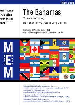 Cover, white background with the flags of the Member States in the center, Bahamas.