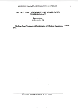 First page of Drug Court Treatment Act document with text