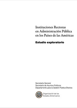 Carátula en blanco, título de la publicación, logo OEA