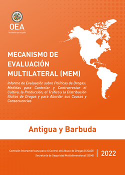 Portada del informe en color naranja, el continente americano en color blanco y el título del informe.