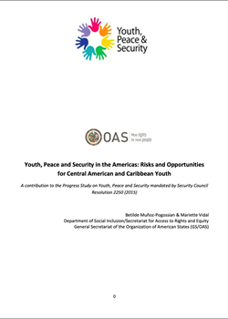 Logo youth, Peace and Security, logo OAS, title