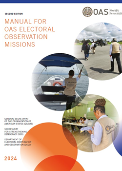 Cover for the Manual displays 3 pictures of OAS Observers in action