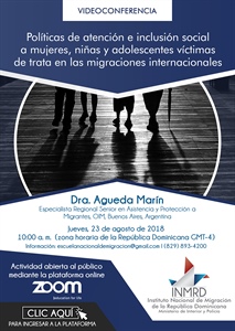 INMRD: Políticas de atención e inclusión social a mujeres, niñas y adolescentes víctimas de trata en las migraciones internacionales