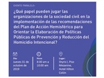 Evento paralelo de MISPA reunirá entidades de la sociedad civil para debater la prevención de los homicidios intencionales