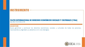 Pacto Internacional de Derechos Económicos Sociales y Culturales (1966)
