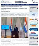 Paraguay - Gobierno de Paraguay pone en marcha plataforma para transparentar uso de recursos de la emergencia por el COVID-19