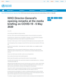 WHO Director-General's Opening Remarks at the Media Briefing on COVID-19