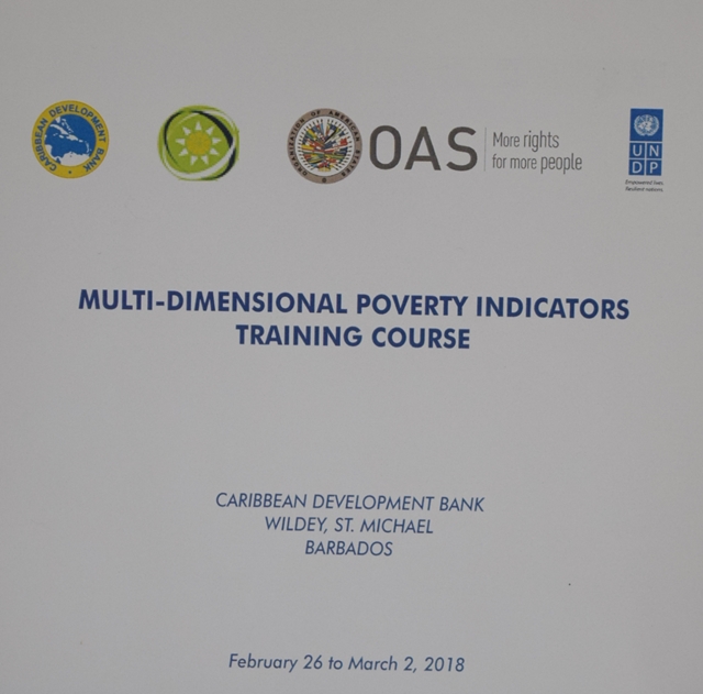 Multi-Dimensional Poverty Indicators Training Course Caribbean Development Bank (CDB). Feb 26, 2018(February 26, 2018)