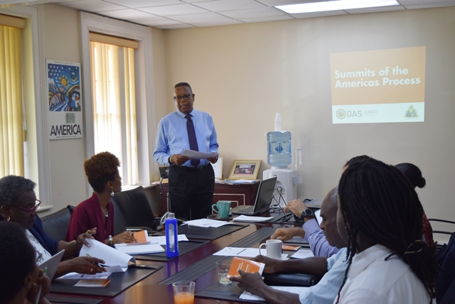 Remarks by Mr. Francis McBarnette, OAS Representative in Barbados, as the  OAS, Summits of Americas Secretariat held  a Summits 101: Lima Commitment information Session with Civil Society and Social Actors at the  OAS Barbados Office, Sept 12, 2018(September 12, 2018)
