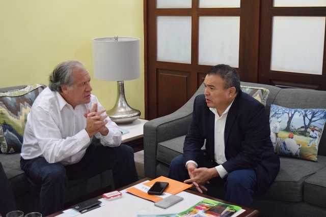 OAS Secretary General, His Excellency Luis Almagro meets with Assistant Secretary General, His Excellency Nestor Mendes as he leaves Barbados, and  the  Assistant Secretary General arrives for the closing of  the Eighth Inter-American Meeting of Ministers of Culture and Highest Appropriate Authorities at the Barbados Hilton Barbados Sept 20, 2019(December 20, 2019)