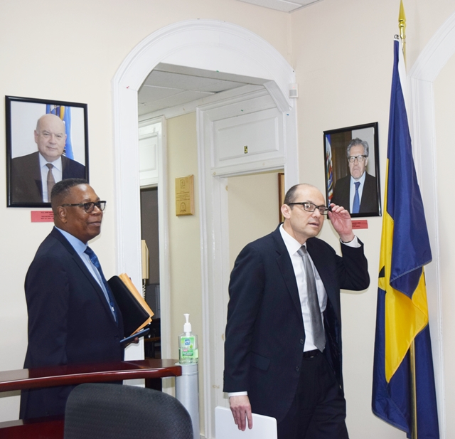 Ambassador Adam Namm, Executive Secretary, Inter-American Drug Abuse Control Commission (CICAD) of the Organization of American States (OAS) visit the OAS Barbados Office Feb 6, 2018(February 6, 2018)