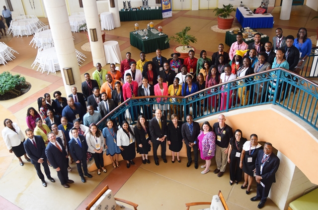 Group Photo at  first Caribbean Youth Forum on Drug Use Prevention, at the Hilton Barbados, Oct 21, 2019	(October 21, 2019)