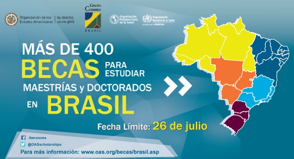 OPORTUNIDADES DE BECA OEA–Grupo Coimbra de Universidades Brasileiras (GCUB)(22 de junio de 2016)