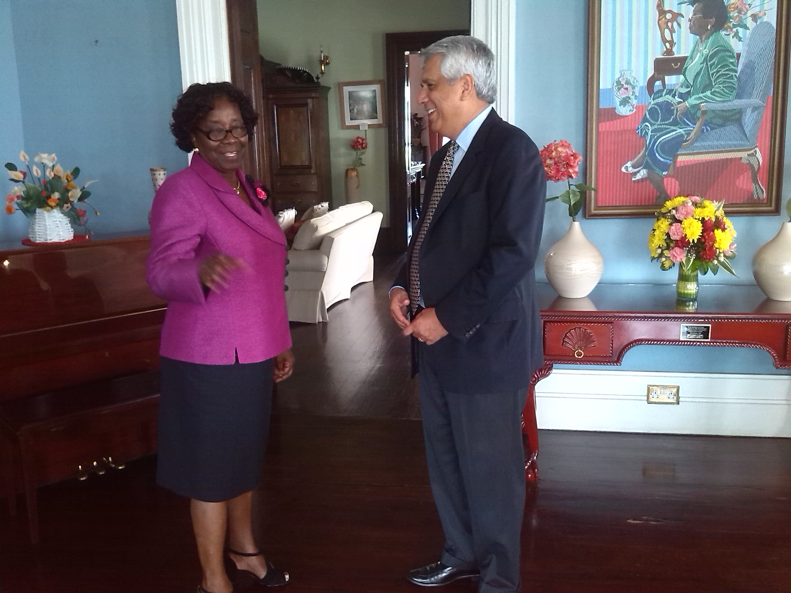 OAS Representative Luis A Rodriguez Call on Governor General(June 27, 2014)