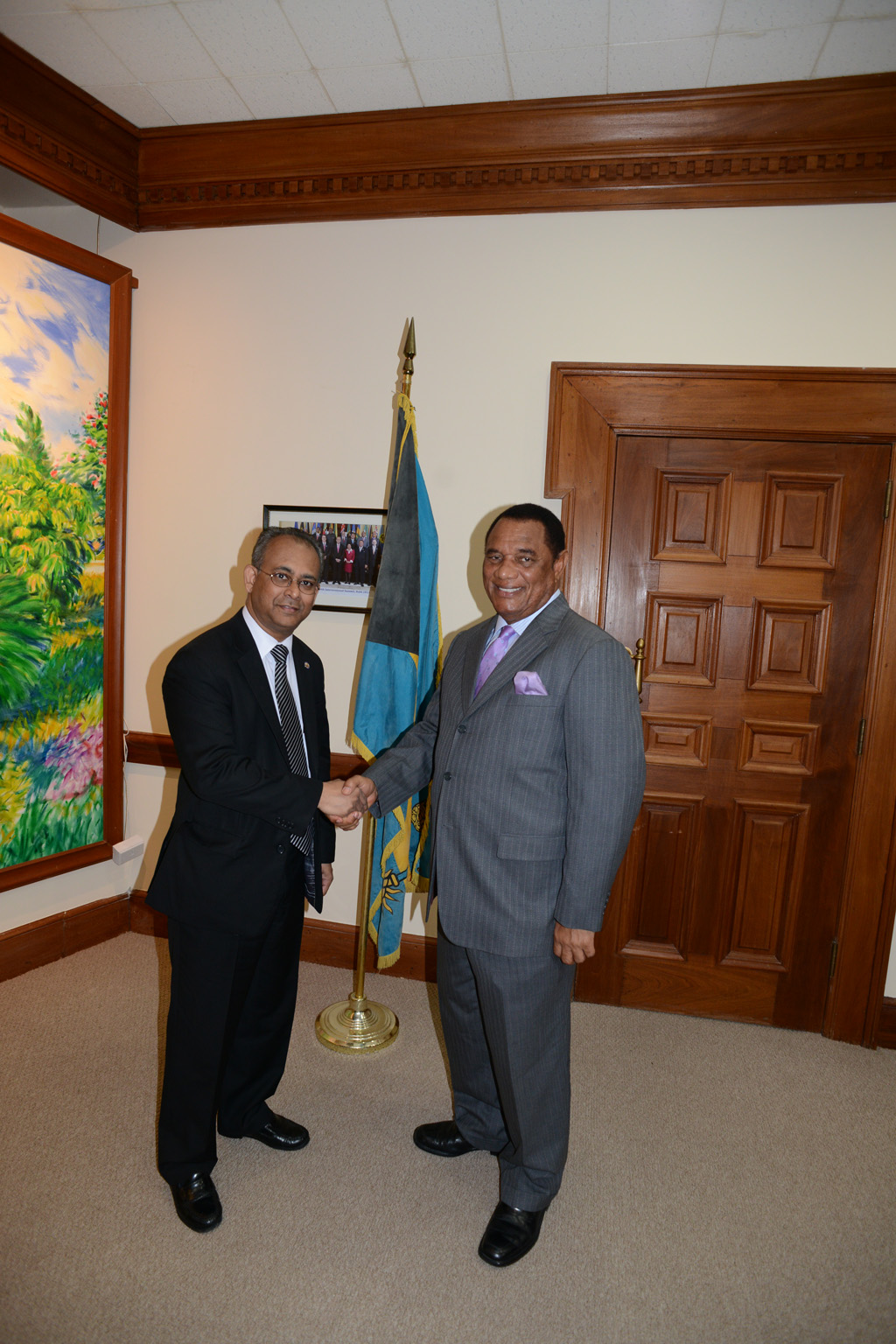 The Assistant Secretary General of the Organization of American States (OAS), Ambassador Albert Ramdin visits with the Prime Minister of The Bahamas, Rt. Hon. Perry G Christie-Nassau, Bahamas April 23rd, 2013(April 29, 2013)